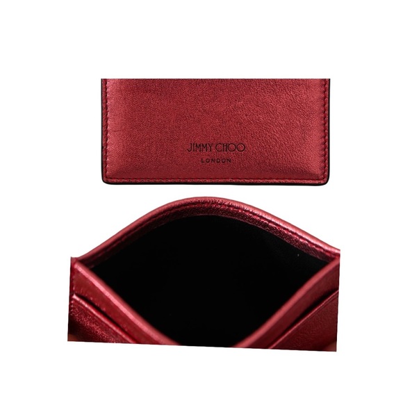 JIMMY CHOO Aarna Candyfloss Leather Card Holder - Picture 6 of 7